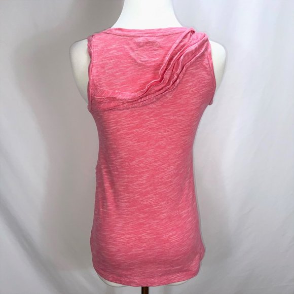 Anthropologie Little Yellow Button Swirl Sleeveless Knit Top Tank T-Shirt - Picture 6 of 10